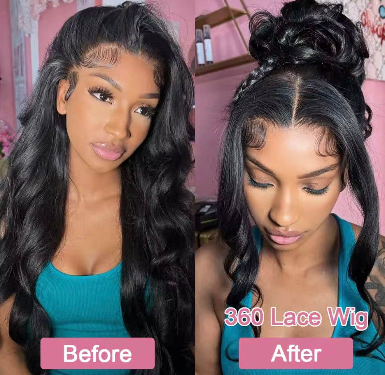 Dark Brown Body Wave HD 360 Full Lace Human Hair Wig