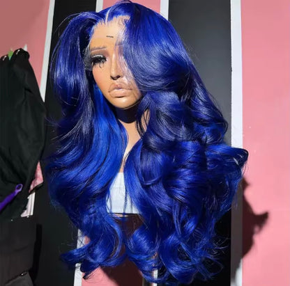Dark Blue Body Wave HD 360 Full Lace Human Hair Wig