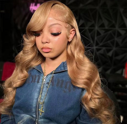 Honey Blonde Body Wave HD Lace Front Human Hair Wig