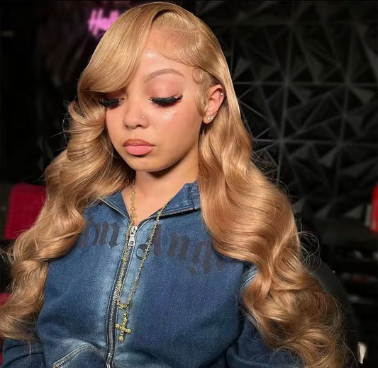 Honey Blonde Body Wave HD Lace Front Human Hair Wig