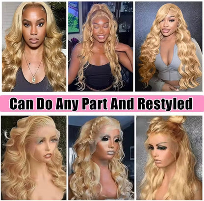 Honey Blonde Body Wave HD Lace Front Human Hair Wig