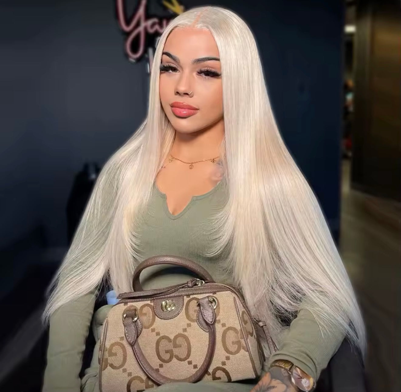 Blonde Straight Lace Front Human Hair Wig