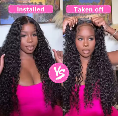 Glueless Dark Brown Curly HD Lace Front Human Hair Wig