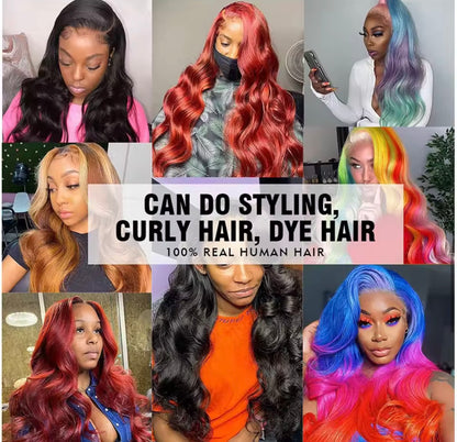 Dark Brown Body Wave HD 360 Full Lace Human Hair Wig