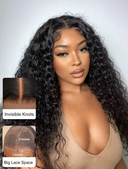 Glueless Dark Brown Curly HD Lace Front Human Hair Wig