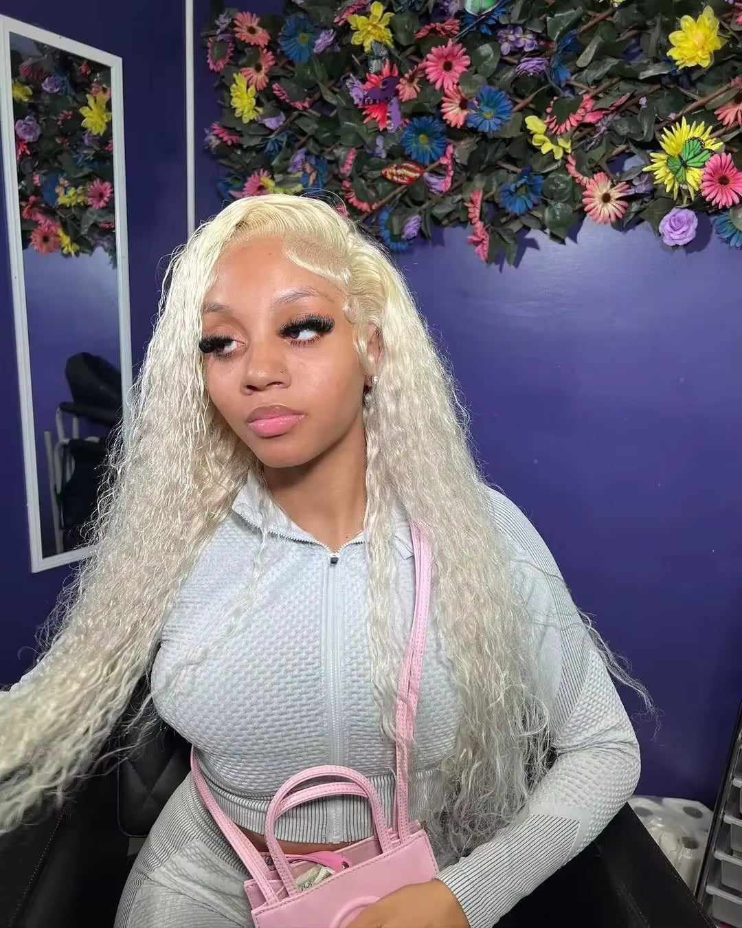 Blonde Curly HD Lace Front Human Hair Wig