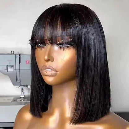 Dark Brown Straight HD Lace Front Human Hair Wig