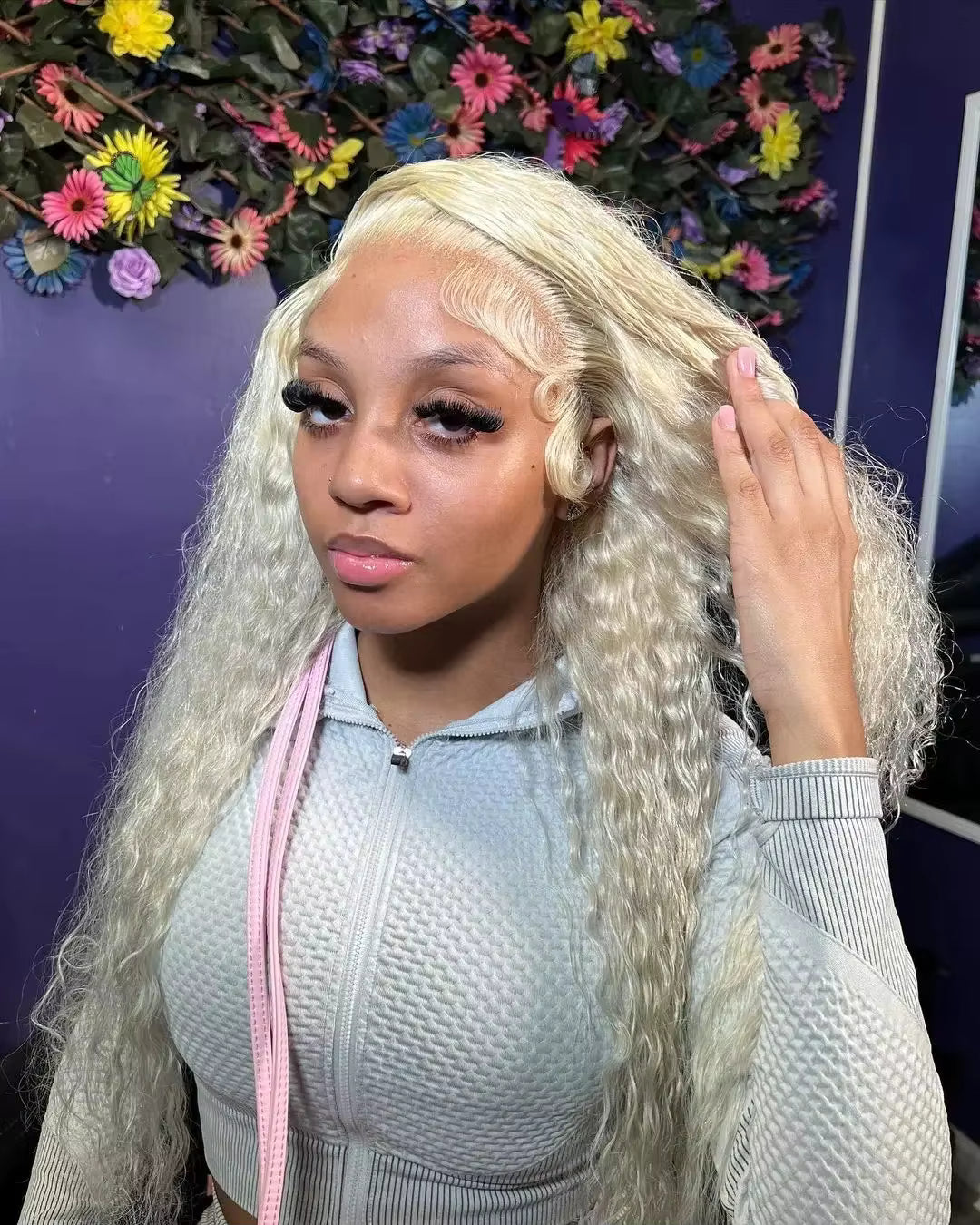 Blonde Curly HD Lace Front Human Hair Wig