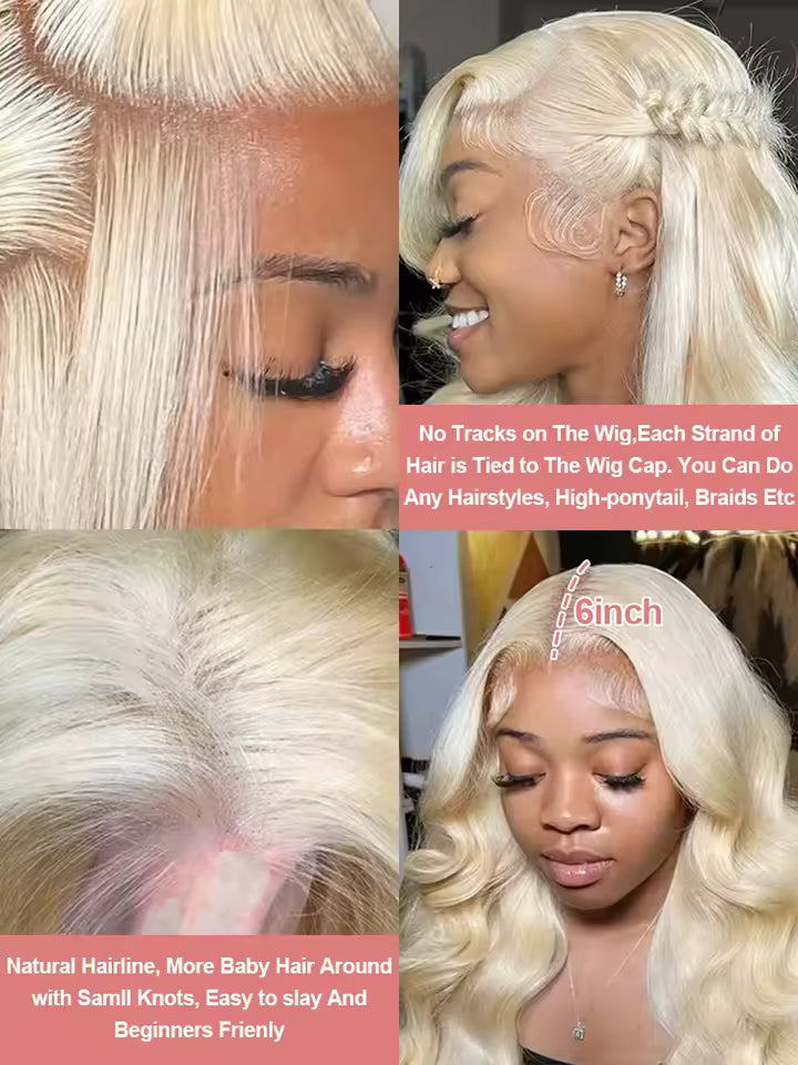 Blonde Body Wave HD Lace Human Hair Wig