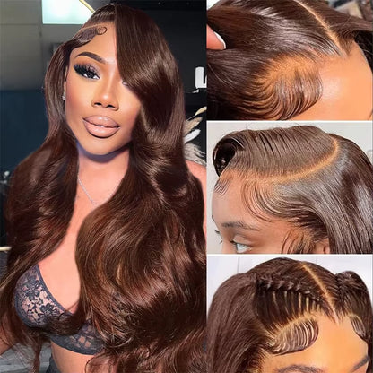 Brown Body Wave HD Lace Front Human Hair Wig