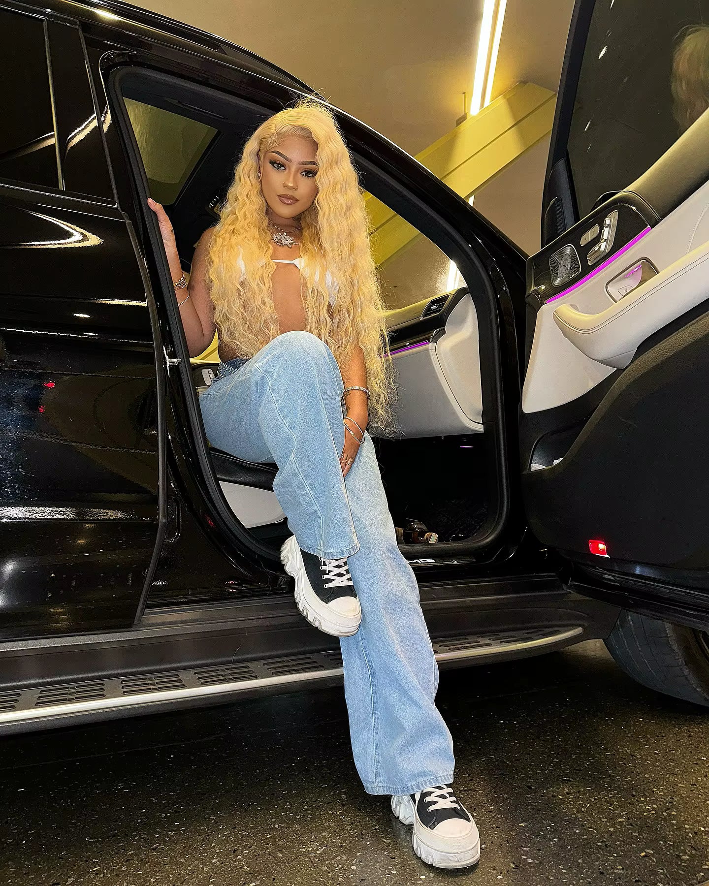 Blonde Curly HD Lace Front Human Hair Wig