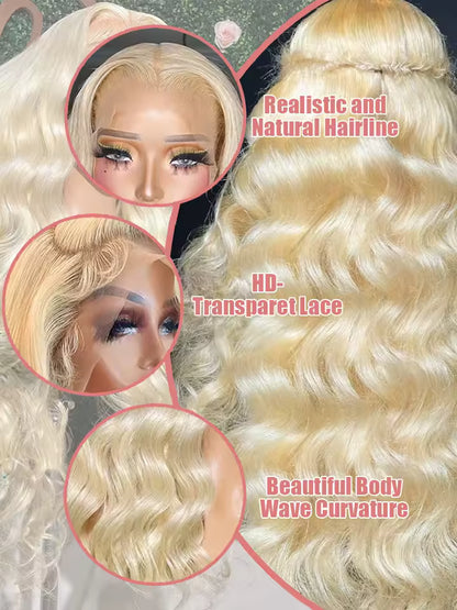 Blonde Body Wave HD Lace Human Hair Wig