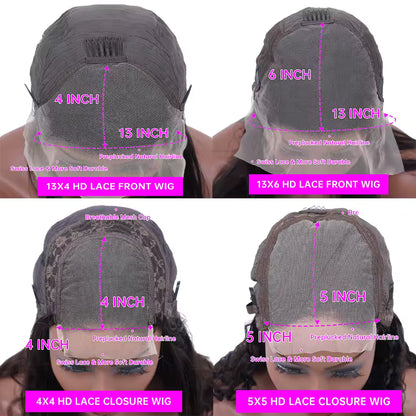 Brown Body Wave HD Lace Front Human Hair Wig