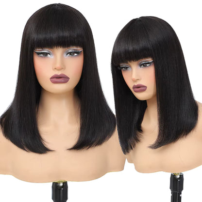 Dark Brown Straight HD Lace Front Human Hair Wig