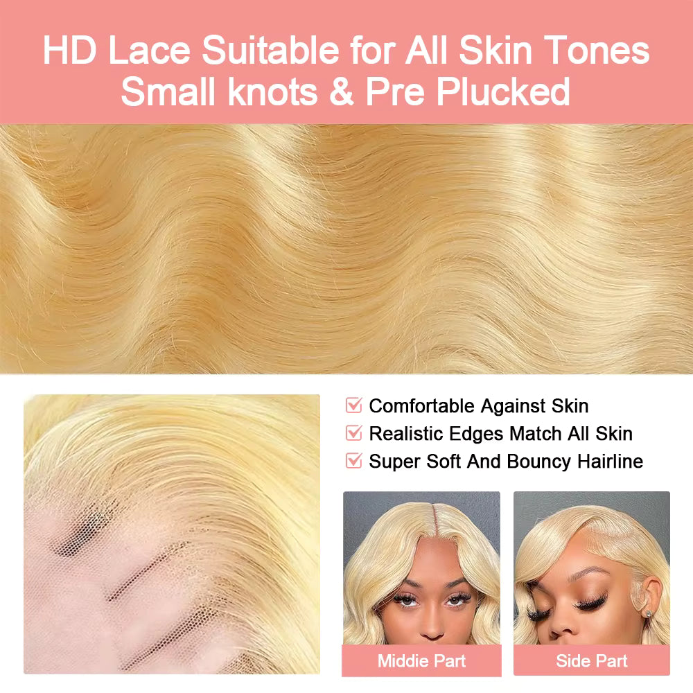 Blonde Body Wave HD Lace Human Hair Wig