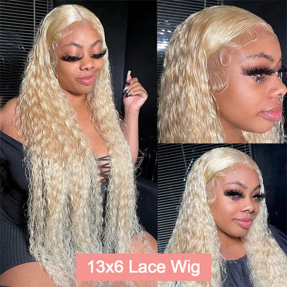 Blonde Curly HD Lace Front Human Hair Wig